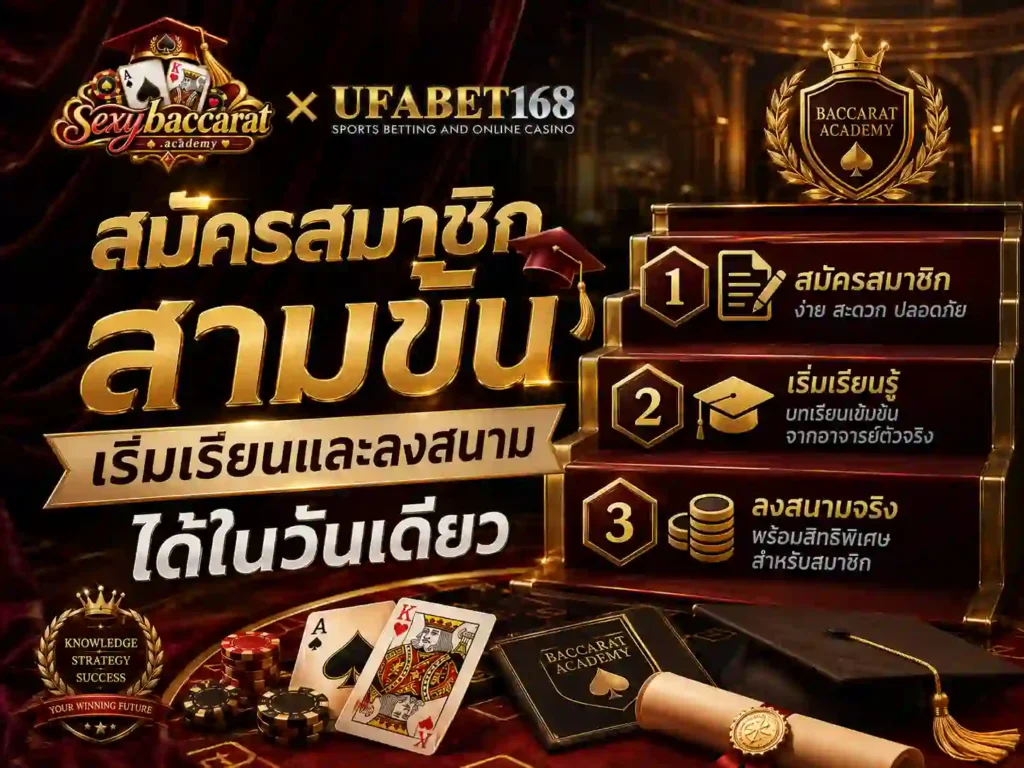 สมัครสมาชิก สามขั้น เริ่มเรียนและลงสนามได้ในวันเดียว